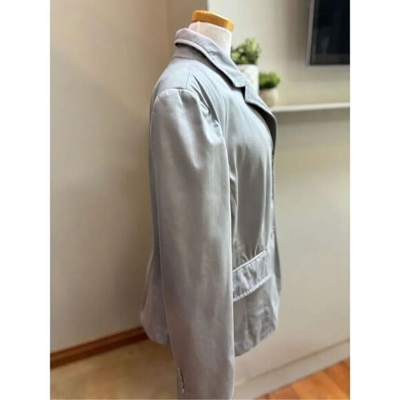 Worthington stretch 16 silver grey 3 bottom front lined comfort blazer - Picture 2 of 4